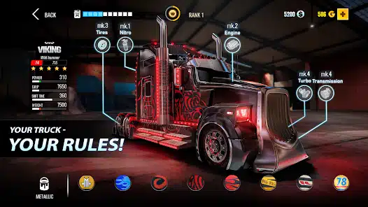 تحميل لعبة Big Rig Racing: Drag racing مهكرة Apk للاندرويد والايفون 2025 اخر اصدار مجانا