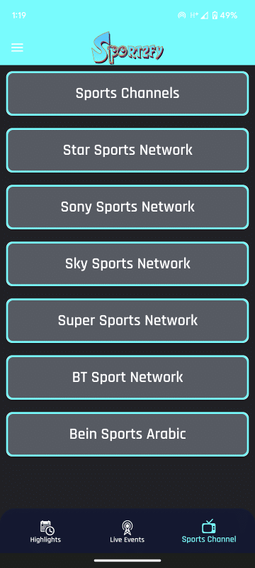 تحميل تطبيق Sportzfy apk لمشاهدة مباريات كأس أسيا وأفريقيا للاندرويد 2025 اخر اصدار مجانا