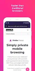 تحميل تطبيق Firefox Focus مهكر Apk للاندرويد والايفون 2025 اخر اصدار مجانا