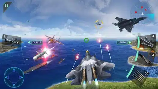 تحميل لعبة Sky Fighters 3D مهكرة Apk للاندرويد والايفون 2025 اخر اصدار مجانا