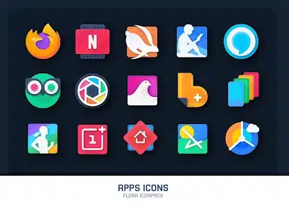 تحميل تطبيق Flora: Material Icon Pack للاندرويد والايفون 2025 اخر اصدار مجانا