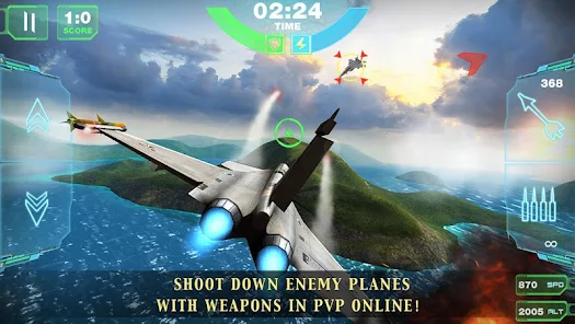 تحميل لعبة Air Combat Online مهكرة Apk للاندرويد والايفون 2025 اخر اصدار مجانا