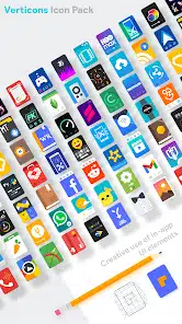 تحميل تطبيق Verticons Icon Pack مهكر Apk للاندرويد والايفون 2025 اخر اصدار مجانا