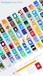 تحميل تطبيق Verticons Icon Pack مهكر Apk للاندرويد والايفون 2025 اخر اصدار مجانا