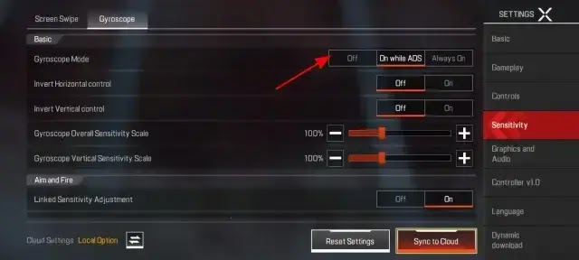 كيفية تفعيل وتعطيل الجيروسكوب في Apex Legends Mobile 2025 وافصل اعدادات حساسية ابيكس ليجندز