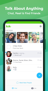 تحميل برنامج كيك ماسنجر Kik Apk للاندرويد والايفون 2025 اخر اصدار مجانا