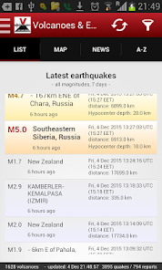 تحميل تطبيق Volcanoes & Earthquakes مهكر Apk للاندرويد والايفون 2025 اخر اصدار مجانا