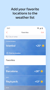 تحميل تطبيق Yandex.Weather مهكر Apk للاندرويد والايفون 2025 اخر اصدار مجانا