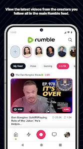 تحميل تطبيق Rumble Camera بديل ليوتيوب لربح المال للاندرويد والايفون 2025 اخر اصدار مجانا