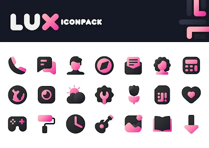 تحميل تطبيق LuX Pink IconPack مهكر Apk للاندرويد 2025 اخر اصدار مجانا