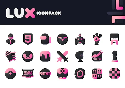 تحميل تطبيق LuX Pink IconPack مهكر Apk للاندرويد 2025 اخر اصدار مجانا