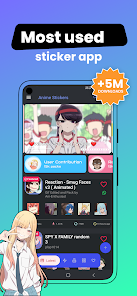 تحميل تطبيق Anime Stickers مهكر Apk للاندرويد والايفون 2025 اخر اصدار مجانا