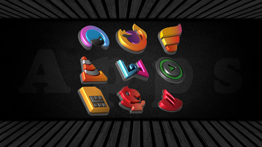 تحميل تطبيق Auric Dark 3D Icon Pack مهكر Apk للاندرويد والايفون 2025 اخر اصدار مجانا