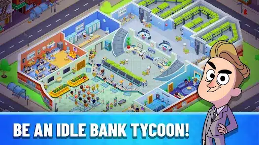 تحميل لعبة idle bank tycoon مهكرة Apk للاندرويد والايفون 2025 اخر اصدار مجانا