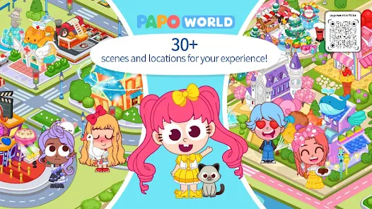 تحميل لعبة Papo Town World مهكرة Apk للاندرويد والايفون 2025 اخر اصدار مجانا