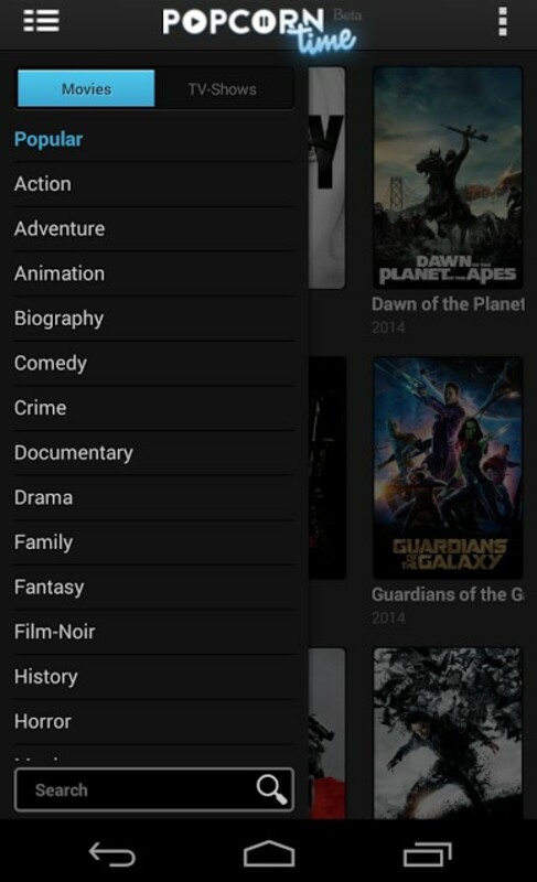 تحميل تطبيق بوب كورن تايم Popcorn Time Apk مهكر 2025 لمشاهدة الأفلام والمسلسلات للاندرويد اخر اصدار مجانا