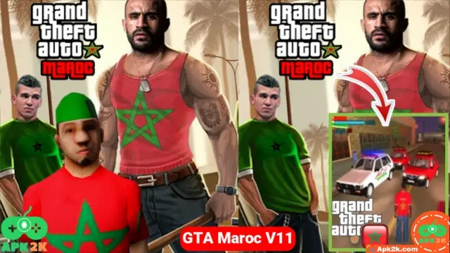 تحميل لعبة جاتا المغربية Gta Maroc مهكرة Apk للاندرويد 2025 اخر اصدار مجانا