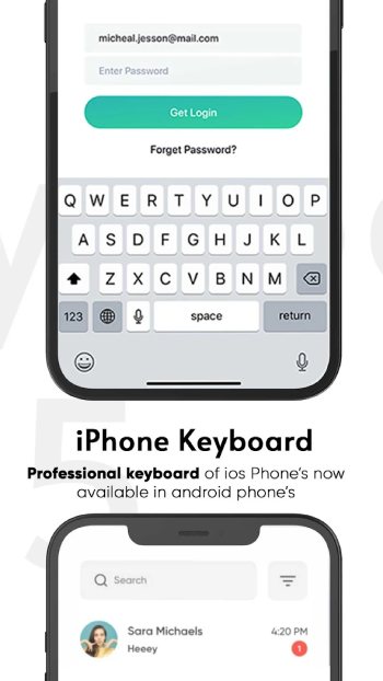 تحميل كيبورد ايفون الأصلي للأندرويد Ios keyboard Apk مع الايموجي 2025 اخر اصدار مجانا